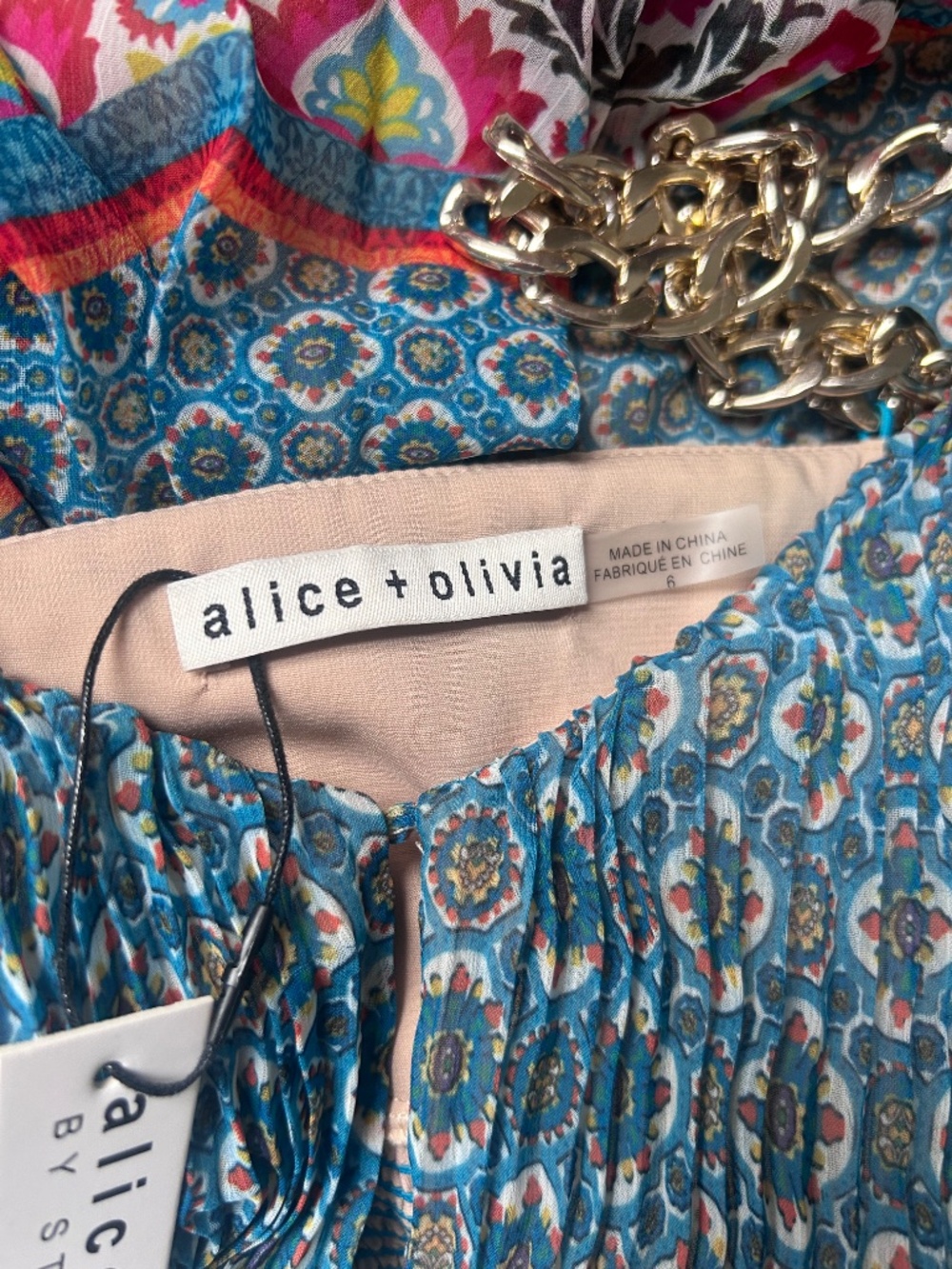 Alice + Olivia Gloria Sunshower Stripe Multi Maxi Dress size 6 NWT $660 - Picture 10 of 14
